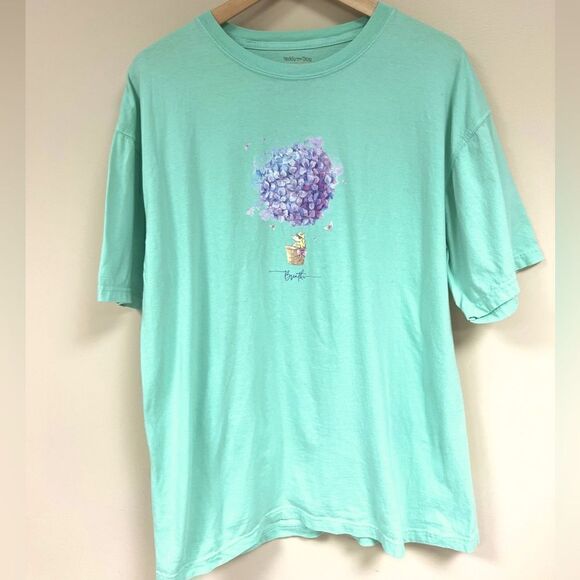 Teddy the Dog “ Breathe” green t shirt size L - Picture 1 of 5